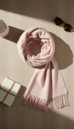 Xale Feminino Liso em Acrílico com Franjas