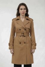 Trench Coat Alongado Com Transpasse
