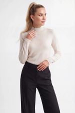 Blusa Feminina em Tricô com Cashmere e Gola Alta
