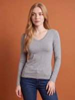 Blusa Feminina Básica em Viscolycra com Decote V