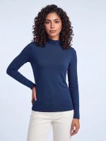 Blusa Feminina Básica em Viscolycra com Gola Chaminé