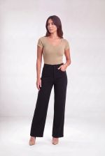 Calça Feminina Wide Leg Viscose e Poliamida