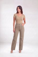 Calça Feminina Wide Leg Viscose e Poliamida