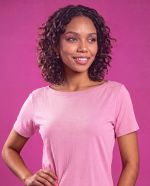 Blusa Feminina Básica Manga Curta em Viscolycra com Decote Canoa