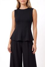 Blusa Feminina Peplum em Malha Ponto Roma