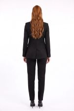 Blazer Feminino Clássico de Alfaiataria com Botão Único