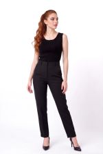 Calça Feminina Cenoura de Alfaiataria com Cintura Alta