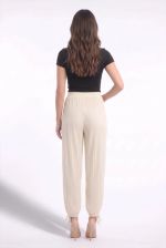 Calça Feminina Aladim Plissada com Barra Ajustável