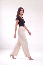 Calça Feminina Aladim Plissada com Barra Ajustável