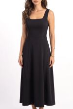 Vestido Midi Em Crepe