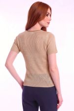Blusa em Malha Retilínea com Lurex