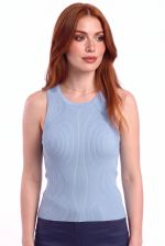 Blusa Regata em Malha Retilínea