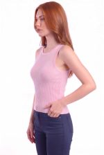 Blusa Regata em Malha Retilínea