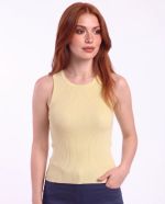 Blusa Regata em Malha Retilínea