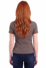 Blusa Ajustada em Malha Canelada