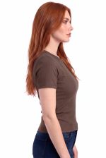 Blusa Ajustada em Malha Canelada