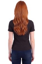Blusa Ajustada em Malha Canelada