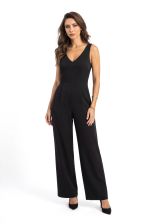 Macacão Pantalona Decote V em Crepe