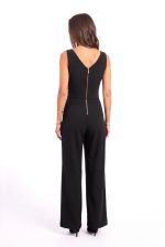 Macacão Pantalona Decote V em Crepe
