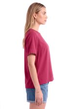 Blusa Decote Canoa Manga Curta em Viscose