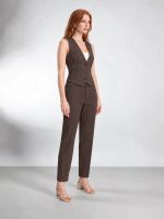 CALÇA SOCIAL COM VIVO ACETINADO