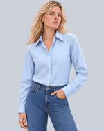 Camisa Feminina em Tricoline Listrada