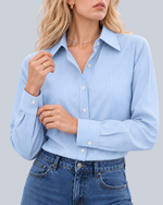 Camisa Feminina em Tricoline Listrada
