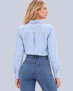 Camisa Feminina em Tricoline Listrada