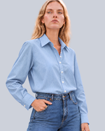 Camisa Feminina em Tricoline Listrada