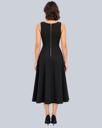 Vestido Midi Em Crepe