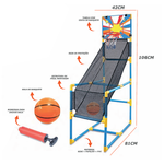 2x mini bolas de basquete infantil + cesta jogo completo