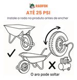 Roda Carriola Completa Com Pneu Câmara 2.35/3.00-8 reforçada