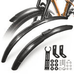 Paralama Bike Aro 26 Mtb Retrátil Nylon Dianteiro Traseiro