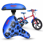 Selim Banco de bike Homem Aranha Aro 16 C/ Canote 20cm Caloi