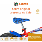 Selim Banco de bike Homem Aranha Aro 16 C/ Canote 20cm Caloi