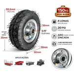 Roda Completa 6x2 Eixo 16mm Carrinho De Carga ou plataforma