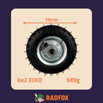 Roda Completa 6x2 Eixo 16mm Carrinho De Carga ou plataforma