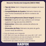 Movimento Caixa De Direção Bike Rosca 28.6mm Semi-integrada 44mm