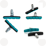 Sapata pastilha De Freio V-brake Allen Gts Azul E Preta Par 