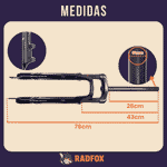 Suspensão Aro 29 Paco Aço 28.6 Aheadset Canela Grossa 38mm
