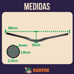 Guidão Voador para  Bike 31.8mm Aço Curvo Tipo Kalin