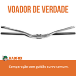 Guidão Curvo Alto Voador Bike 720mm 31.8 Cromado RadFox