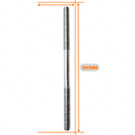 Eixo Traseiro Bike 3/8 X 180mm Ou 200mm Niquelado Espaçador