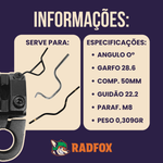 Suporte De Guidão Bike Mesa BMX A-headset Radfox Alumínio Preto
