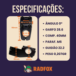 Suporte De Guidão Bike Mesa BMX A-headset Radfox Alumínio Preto