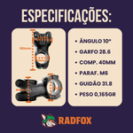 Suporte De Guidão Bike Mesa Curta 40mm A-headset 31.8 Radfox Aro 29