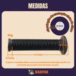 Manopla Bike RadFox Street Grip 145mm BMX Freeride Preta