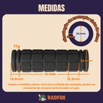 Manopla Bike RadFox Urban Block 150mm Borracha Preta