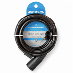 Cadeado aco 12mm x 1500mm preto sem suporte com 2 chave