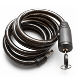Cadeado aco 12mm x 1500mm preto sem suporte com 2 chave